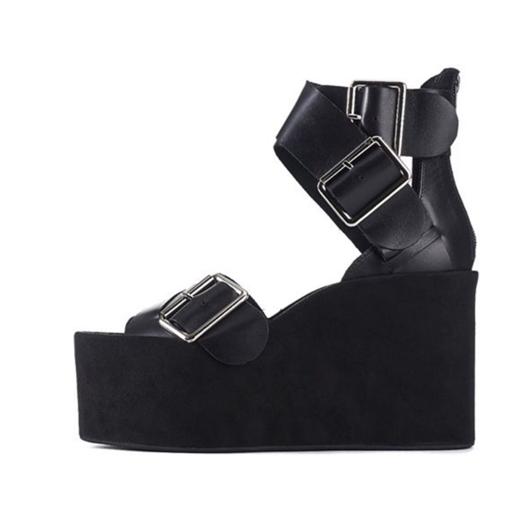 NWOT✨Jeffrey Campbell Toscany Leather Wedges